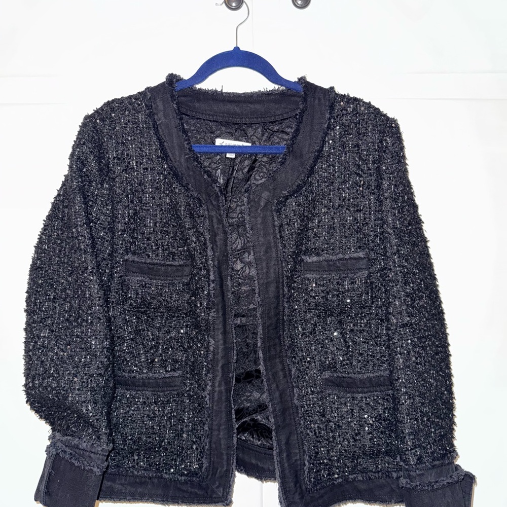 Nanette Lepore Black Tweed Blazer - Picture 2 of 15